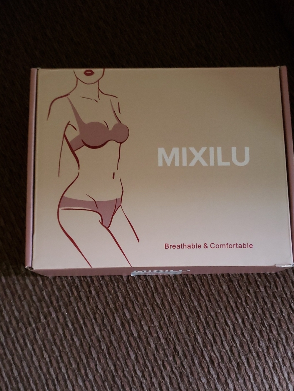 Women's Breathable Intimates Set in Blush Pink Sticky Bra